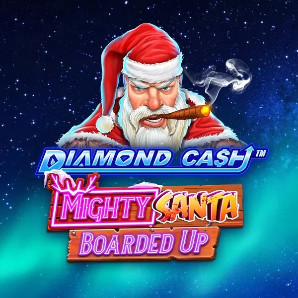 Diamond Cash Mighty Santa Boarded Up casino game by Greentube – featured logo at Malina Casino