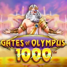 Gates of Olympus 1000 online game logo by Pragmatic Play on malina-kazino.com